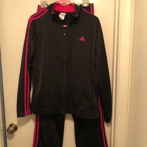 COPY - Adidas Black and Pink Sweatsuit Set